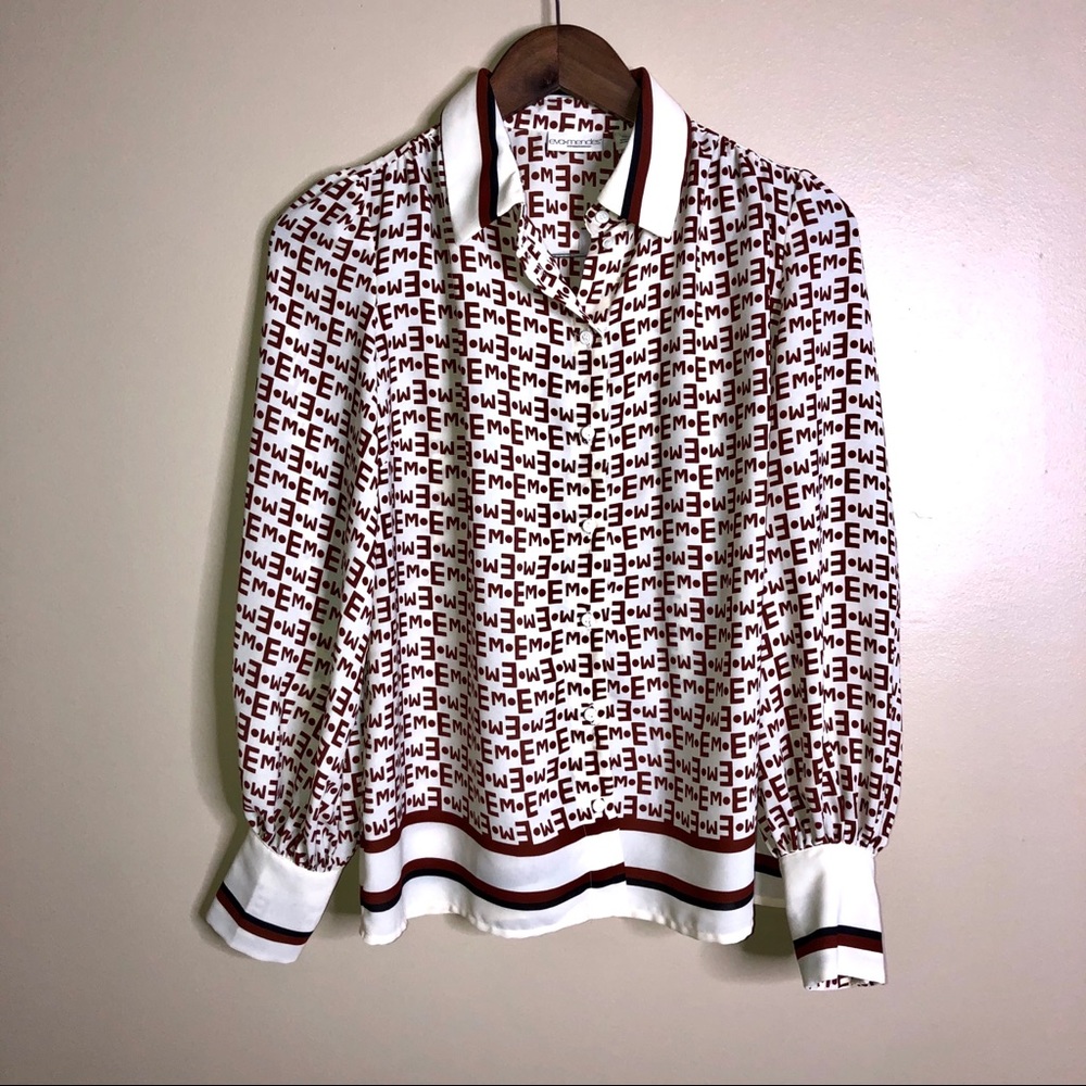 NWT Eva Mendes Long Sleeve Balloon Blouse